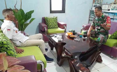 BABINSA KORAMIL 12/SIGALUH KOMSOS DENGAN KADES DAN PERANGKAT DI DESA BINAAN