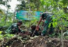 Koramil 12/Sigaluh Bersama  Warga Binaan Laksanakan Penghijauan