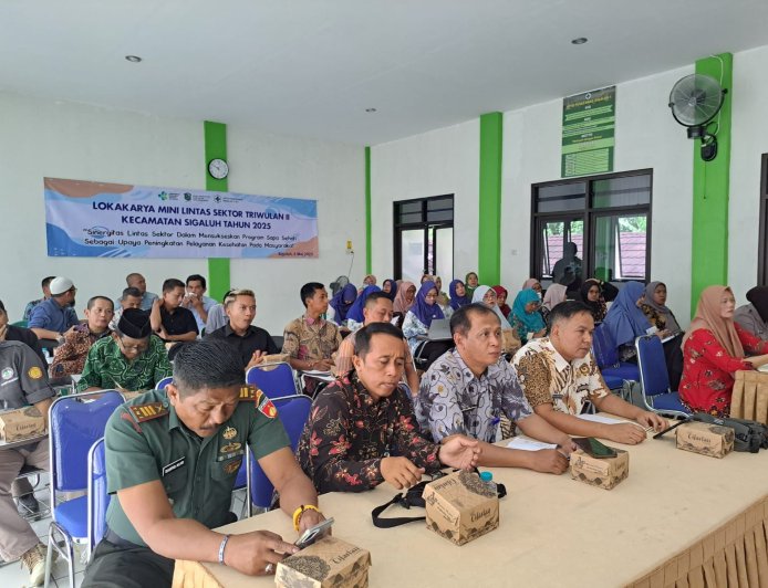 Danramil 12/Sigaluh Hadiri Rapat Lokakarya Mini Lintas Sektor Puskesmas Sigaluh I