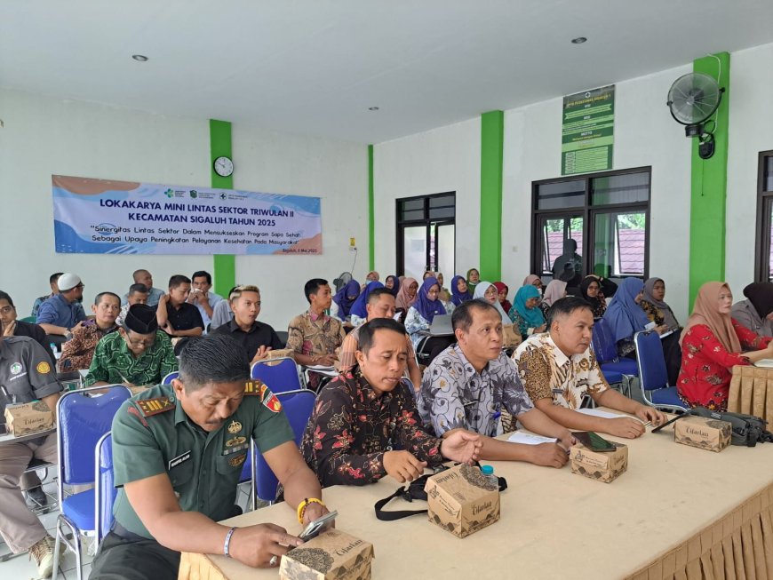 Danramil 12/Sigaluh Hadiri Rapat Lokakarya Mini Lintas Sektor Puskesmas Sigaluh I