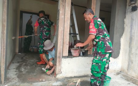 Melalui Program Rutilahu Wujudkan Impian Warga Memiliki Rumah Layak Huni di Wilayah Koramil 12/Sigaluh