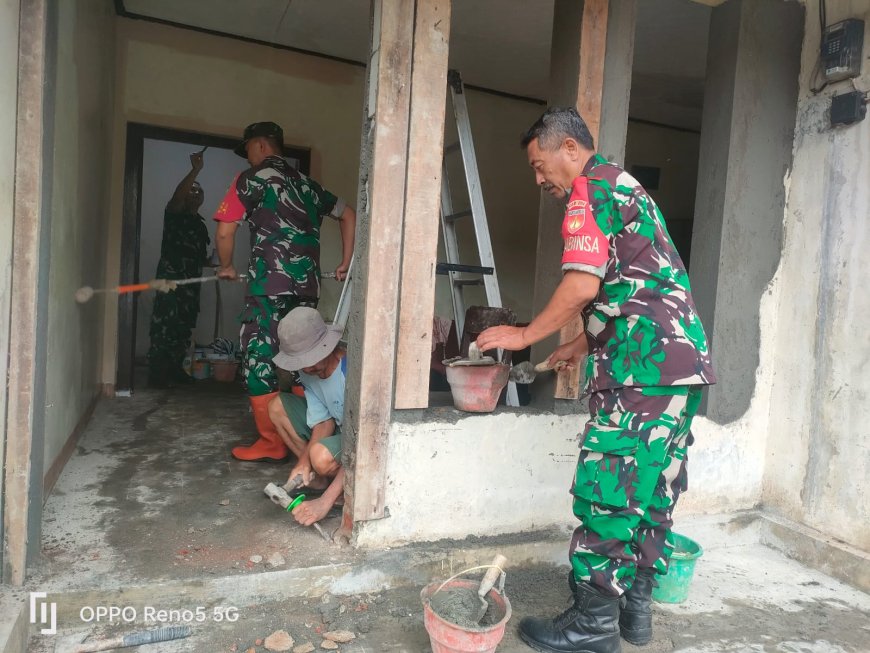 Melalui Program Rutilahu Wujudkan Impian Warga Memiliki Rumah Layak Huni di Wilayah Koramil 12/Sigaluh